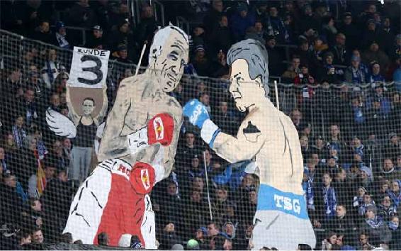 Mateschitz Hopp club patrons fan banner Hoffenheim Leipzig 2017